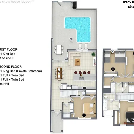 4 Bedrooms - 3 Bathrooms - Paradise Palms 8925 Bp